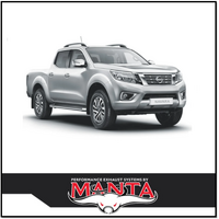 MANTA 3" TURBO BACK EXHAUST WITH NO CAT/HOTDOG FITS NISSAN NAVARA D23 NP300 2.3L TD 4CYL 2015-ON (SSMKNI0094)