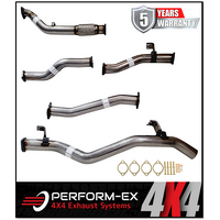 PERFORM-EX 3" STAINLESS STEEL TURBO BACK EXHAUST SYSTEM FITS TOYOTA LANDCRUISER VDJ79R DUAL CAB 2012-2016 - NO CAT/PIPE ONLY (TY214-POSS)