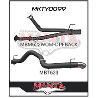 MANTA 3" TWIN INTO 4" DPF BACK EXHAUST FITS TOYOTA LANDCRUISER VDJ200R 2015-2021 (MKTY0099)