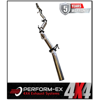 PERFORM-EX 3" STAINLESS STEEL TURBO BACK EXHAUST SYSTEM FITS NISSAN NAVARA D23 NP300 2.3L TD 4CYL 2015-ON - NO CAT/HOTDOG (NI221-HOSS)