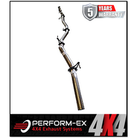 PERFORM-EX 3" STAINLESS STEEL TURBO BACK EXHAUST FITS NISSAN NAVARA D23 NP300 2.3L TD 4CYL 2015-ON - NO CAT/PIPE ONLY (NI221-POSS)