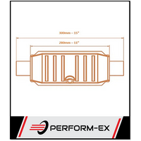 UNIVERSAL EURO 6 ROUND CAT CONVERTER - 2.5" (63MM) 400 CPSI WITH CENTRE O2 (SA6250R2C)