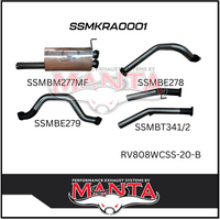 MANTA 3" STAINLESS STEEL CAT BACK EXHAUST FITS RAM 1500 DS 5.7L V8 1/2017-ON (SSMKRA0001)