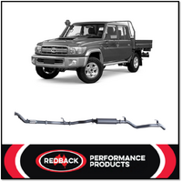 REDBACK 3" 409 STAINLESS STEEL TURBO BACK EXHAUST SYSTEM FITS TOYOTA LANDCRUISER VDJ79R 2012-2016 DUAL CAB - CAT/MUFFLER