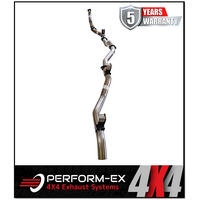 PERFORM-EX 3" STAINLESS STEEL TURBO BACK EXHAUST SYSTEM FITS TOYOTA LANDCRUISER VDJ79R DUAL CAB 2012-2016 - NO CAT/PIPE ONLY (TY214-POSS)