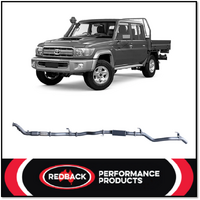 REDBACK 3" 409 STAINLESS STEEL TURBO BACK EXHAUST SYSTEM FITS TOYOTA LANDCRUISER VDJ79R 2012-2016 DUAL CAB - CAT/MUFFLER