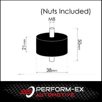 UNIVERSAL COTTON REEL EXHAUST MOUNT 38MM (M8 THREAD)