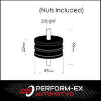 UNIVERSAL COTTON REEL EXHAUST MOUNT 57MM (3/8 UNF THREAD)
