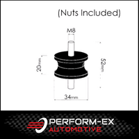 UNIVERSAL COTTON REEL EXHAUST MOUNT 34MM (M8 THREAD)