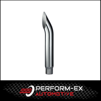 CHROME EXHAUST STACK CURVED REDUCING 6" OD > 5" OD WITH PLAIN INLET