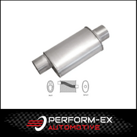 9" X 5" OVAL 14" LONG 4" O/C MEGA POWER UNIVERSAL MUFFLER (D1027M)
