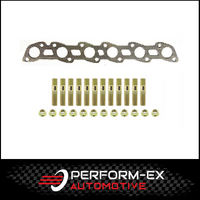 EXHAUST MANIFOLD GASKET, STUD & NUT KIT FITS NISSAN PATROL GQ 3.0L 6CYL RB30 (STANDARD MANIFOLD)