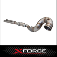 XFORCE 304 STAINLESS STEEL DUMP PIPE WITH CAT (4" TO 3") FITS AUDI RS3 8V HATCH/SEDAN 2017-2021