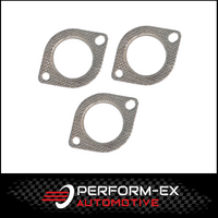 3 X EXHAUST FLANGE GASKET 2 1/2" (63MM) 106MM BOLT HOLE CENTRE TO SUIT COMMODORE