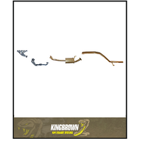 KING BROWN EXTRACTORS & 2.5" EXHAUST KIT FITS TOYOTA LANDCRUISER HZJ80R 4.2L 1HZ 6CYL DIESEL 1/1990-12/1997 (KB12010-HXMX)