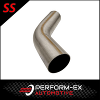 2.5" 63MM X 60° MANDREL BEND 409 STAINLESS STEEL EXHAUST PIPE (MB25060-409R)