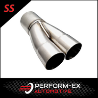 PERFORM-EX DUAL 1.75" ID IN TO 2" OD OUTLET 304 STAINLESS MERGE COLLECTOR (MC2-175200-304B)