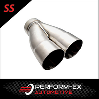 PERFORM-EX DUAL 2.5" ID IN TO 3" OD OUTLET 304 STAINLESS MERGE COLLECTOR (MC2-250300-304B)
