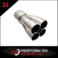 PERFORM-EX 1.78" ID IN TO 4" OD OUTLET 304 STAINLESS MERGE COLLECTOR (4 INTO 1)