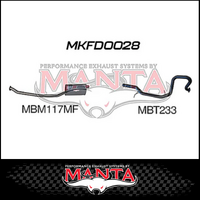 MANTA 2.5" CATBACK EXHAUST SYSTEM FITS FORD FAIRLANE NF NL 4.0L 6CYL (MKFD0028)
