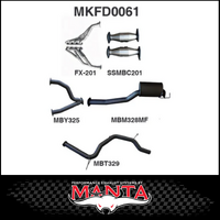 MANTA ENGINE BACK EXHAUST SYSTEM FITS FORD FALCON AU 5.0L V8 IRS SEDAN (MKFD0061)