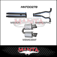 MANTA 3" CATBACK EXHAUST SYSTEM FITS FORD MUSTANG FN 5.0L V8 FASTBACK 2018-ON (MKFD0278)