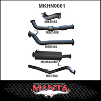 MANTA 3" TURBO BACK EXHAUST SYSTEM WITH CAT/MUFFLER FITS HOLDEN COLORADO RC 3.0L 4CYL LWB 2008-2010