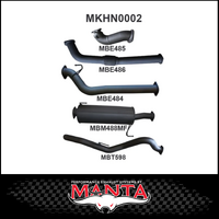 MANTA 3" TURBO BACK EXHAUST SYSTEM NO CAT/MUFFLER FITS HOLDEN COLORADO RC 3.0L 4CYL LWB 2008-2010