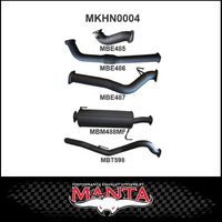 MANTA 3" TURBO BACK EXHAUST SYSTEM NO CAT/MUFFLER FITS HOLDEN COLORADO RC 3.0L 4CYL SWB 2008-2010