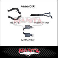 MANTA 3" CAT BACK EXHAUST SYSTEM FITS HOLDEN COMMODORE VE VF 6.0L 6.2L V8 SEDAN/WAGON (MKHN0171)
