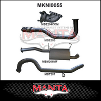 MANTA 3" TURBO BACK EXHAUST SYSTEM WITH CENTRE MUFFLER FITS NISSAN PATROL GU Y61 4.2L TD WAGON 5/1998-3/2007 (MKNI0055)