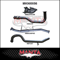 MANTA 3" TURBO BACK EXHAUST SYSTEM WITH CENTRE HOTDOG FITS NISSAN PATROL GU Y61 4.2L TD WAGON 5/1998-3/2007 (MKNI0056)