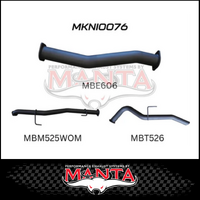 MANTA 3" DPF BACK EXHAUST WITH PIPE ONLY FITS NISSAN NAVARA D23 NP300 2.3L TD 4CYL 2015-ON (MKNI0076)