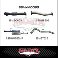 MANTA 3" TURBO BACK EXHAUST WITH CAT/MUFFLER FITS NISSAN NAVARA D23 NP300 2.3L TD 4CYL 2015-ON (MKNI0095)