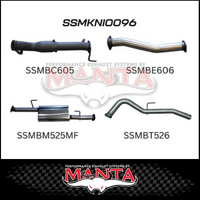 MANTA 3" TURBO BACK EXHAUST NO CAT/WITH MUFFLER FITS NISSAN NAVARA D23 NP300 2.3L TD 4CYL 2015-ON (MKNI0096)