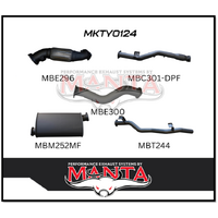 MANTA 3" TURBO BACK EXHAUST SYSTEM (DPF DELETE) FITS TOYOTA LANDCRUISER VDJ79R 4.5L V8 2016-2025