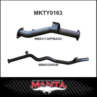 MANTA 3" DPF BACK EXHAUST SYSTEM FITS TOYOTA LANDCRUISER VDJ76R 4.5L V8 WAGON 2016-2025