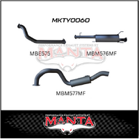 MANTA 3" TURBO BACK EXHAUST SYSTEM FITS TOYOTA PRADO KDJ120R KDJ150R 3.0L 4CYL 9/2007-9/2015 - NO CAT/MUFFLER (MKTY0060)