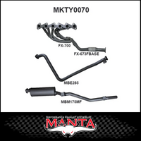 MANTA EXTRACTORS & 2.5"  EXHAUST SYSTEM FITS TOYOTA LANDCRUISER HZJ79R 4.2L 1HZ 1999-2007 (MKTY0070)