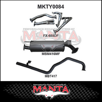 MANTA EXTRACTORS & 2.5"  EXHAUST SYSTEM FITS TOYOTA LANDCRUISER FZJ105R 4.5L 1FZ 1998-2002 (MKTY0084)
