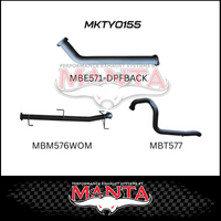 MANTA 3" DPF BACK EXHAUST SYSTEM FITS TOYOTA PRADO GDJ150R 2.8L 4CYL 6/2015-ON (MKTY0155)