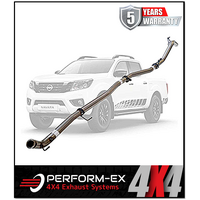 PERFORM-EX 3" STAINLESS STEEL TURBO BACK EXHAUST FITS NISSAN NAVARA D23 NP300 2.3L TD 4CYL 2015-ON - NO CAT/PIPE ONLY (NI221-POSS)