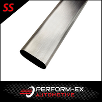 3.5" STAINLESS STEEL OVAL EXHAUST TUBE PIPE - 1MTR LENGTH (SOT350-304B)