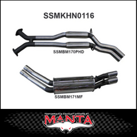MANTA CAT BACK EXHAUST SYSTEM FITS HOLDEN COMMODORE VT VX VY VZ 5.7L 6.0L V8 SEDAN (SSMKHN0116)