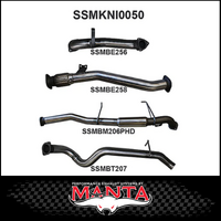 MANTA 3" STAINLESS STEEL TURBO BACK EXHAUST WITH NO CAT/HOTDOG FITS NISSAN PATROL  Y61 GU 3.0L TD WAGON 2007-2016 (SSMKNI0050)