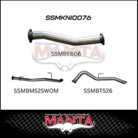 MANTA 3" DPF BACK EXHAUST WITH PIPE ONLY FITS NISSAN NAVARA D23 NP300 2.3L TD 4CYL 2015-ON (SSMKNI0076)