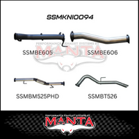 MANTA 3" TURBO BACK EXHAUST WITH NO CAT/HOTDOG FITS NISSAN NAVARA D23 NP300 2.3L TD 4CYL 2015-ON (SSMKNI0094)