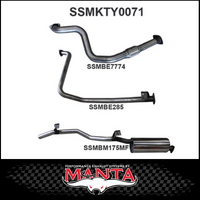 MANTA MANIFOLD BACK 2.5"  EXHAUST SYSTEM FITS TOYOTA LANDCRUISER HZJ79R 4.2L 1HZ 1999-2007 (SSMKTY0071)