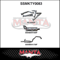MANTA STAINLESS STEEL EXTRACTORS & 2.5"  EXHAUST SYSTEM FITS TOYOTA LANDCRUISER FZJ105R 4.5L 1FZ 1998-2002 (SSMKTY0083)