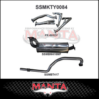 MANTA STAINLESS STEEL EXTRACTORS & 2.5"  EXHAUST SYSTEM FITS TOYOTA LANDCRUISER FZJ105R 4.5L 1FZ 1998-2002 (SSMKTY0084)